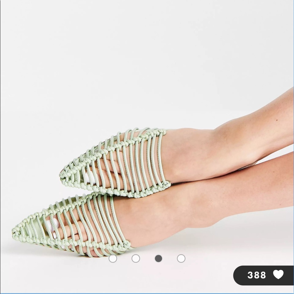 NWT ASOS Lovesick Mule Shoe - sage green